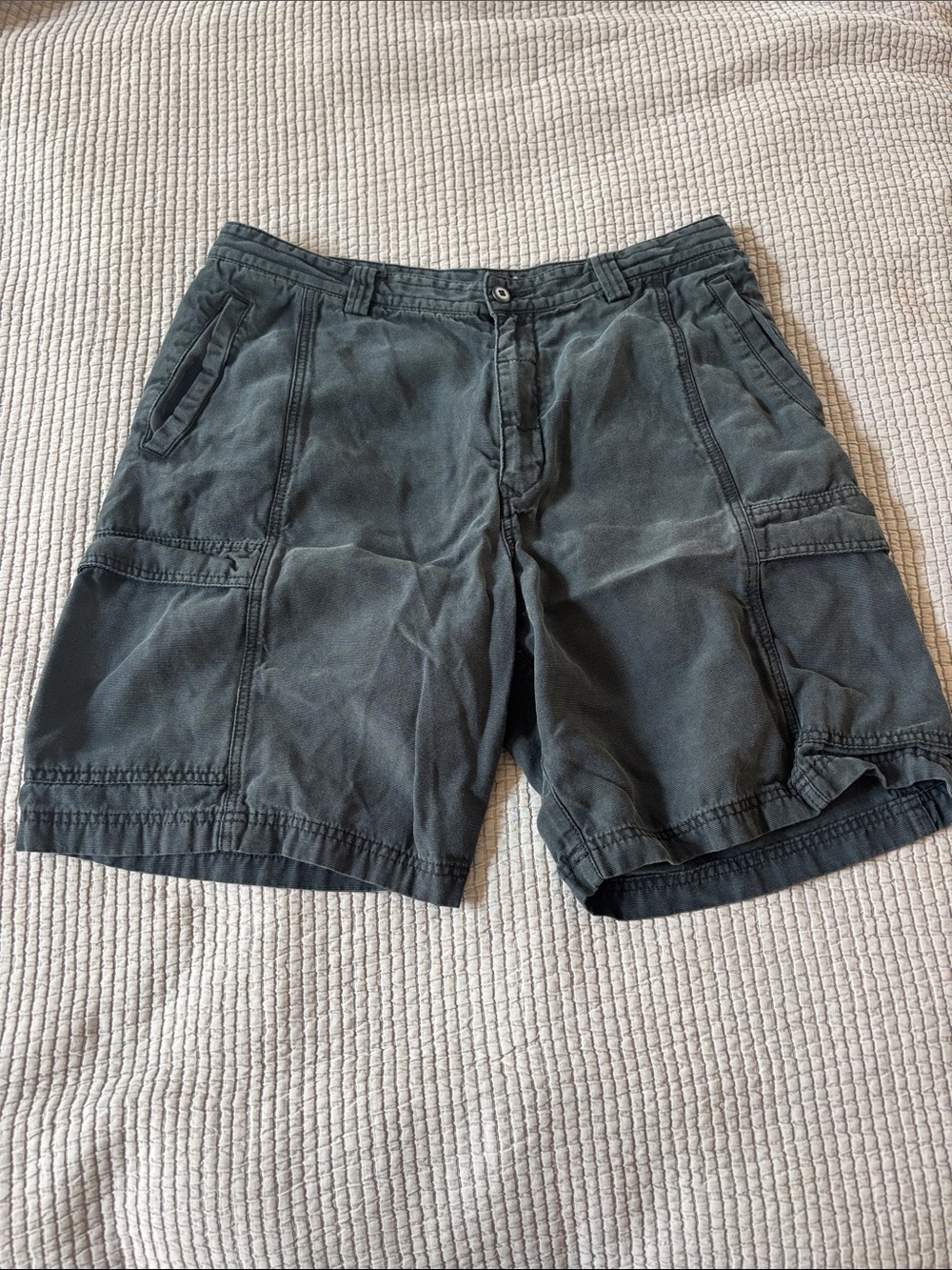 Tommy Bahama Washed Charcoal Cargo Shorts